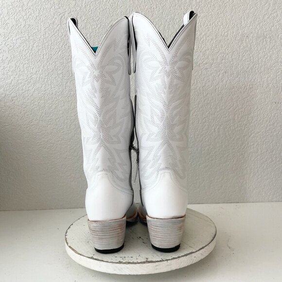 Lane MEGAN MORONEY Cowboy Boots Smokeshow Womens 10 White Western Cowgirl Tall - Picture 3 of 14